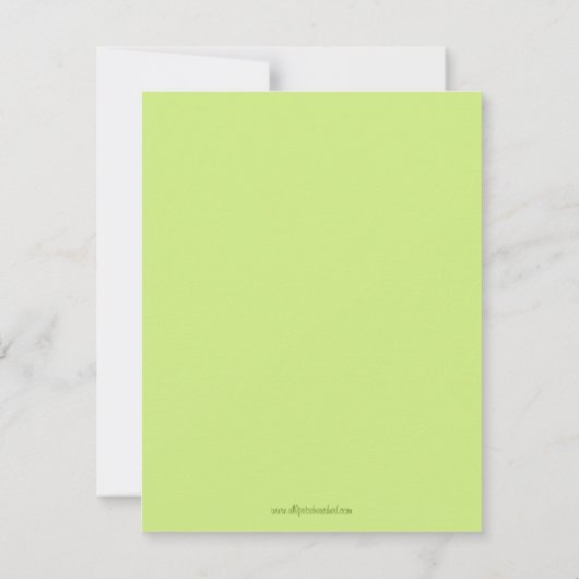 "Baby aap" 4x5 Baby shower uitnodiging (Achterkant)