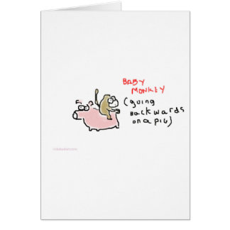 Baby aap (achteruit rijden op een varken)