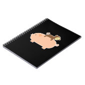 Baby aap Achterwaarts gericht op een varken Notitieboek (Linkerzijde)