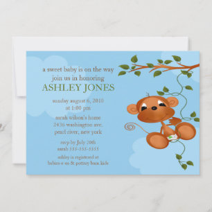 Baby-aap-Baby shower Kaart