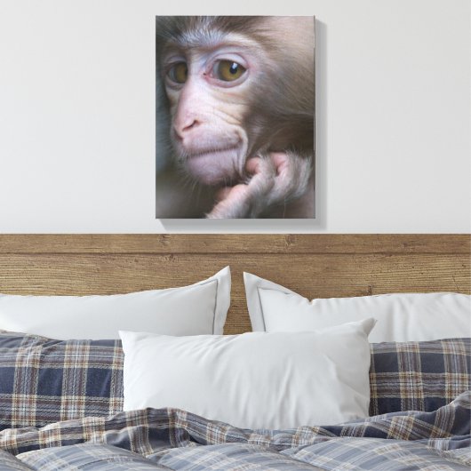 Baby aap canvas afdruk (Insitu (Slaapkamer))