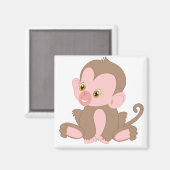 Baby aap glimlachen magneet (Voorkant / Achterkant)