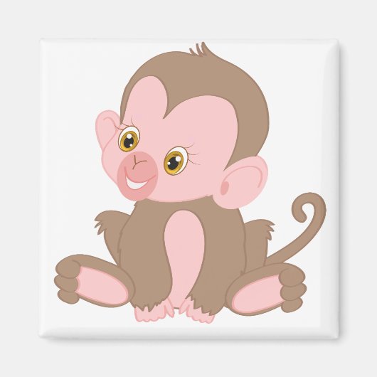 Baby aap glimlachen magneet (Voorkant)