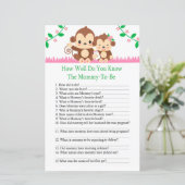 Baby aap Hoe goed ken je het baby shower spel? (Staand voorkant)