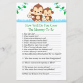 Baby aap Hoe goed ken je het baby shower spel? (Voorkant)