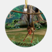 Baby aap keramisch ornament (Voorkant)