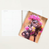 Baby aap met bloemen planner (Display)
