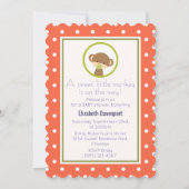 Baby aap met een Baby shower voor Pacifier Kaart (Achterkant)