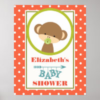 Baby aap met een Baby shower voor Pacifier