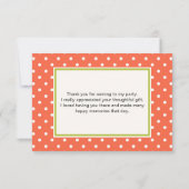 Baby aap met een Pacifier op Polka Dots Bedankt (Achterkant)