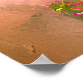 Baby aap met Poster Flowers (Hoek)
