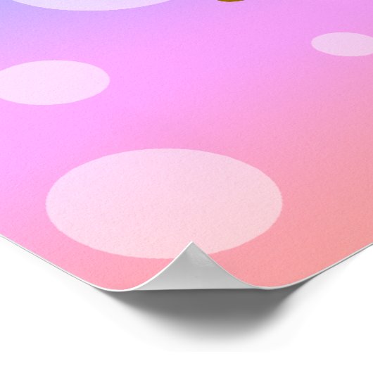 Baby-aap regenboogPoster Afdruknevelwand Poster (Hoek)