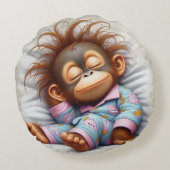 Baby aap rond kussen (Achterkant)