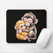Baby aap slaat muismat (Met muis)