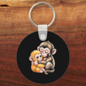 Baby aap slaat sleutelhanger (Voorkant)