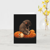 Baby aap stomp  kaart (Gele Bloem)