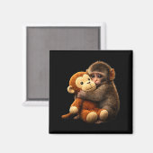 Baby aap stomp knuffel cute aap stomp knuffel magneet (Voorkant / Achterkant)