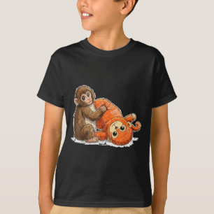Baby aap stomp schattig meme grafische tee t-shirt