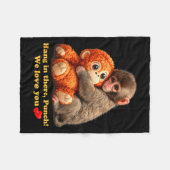 Baby aap stomp team stomp  fleece deken (Voorkant (Horizontaal))