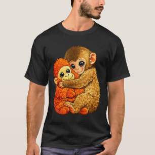 Baby aapje slaat - grappig knuffel aapje meme t-shirt