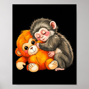 Baby aapje stomp poster
