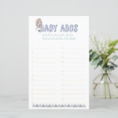Baby ABC Adventure Baby shower Game (Staand voorkant)