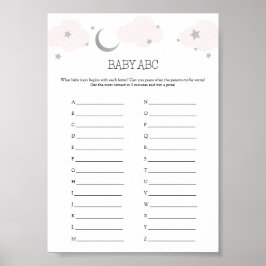 Baby ABC Baby shower Game Kaart Poster