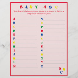 Baby ABC Game Flyer