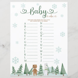 Baby Abc Schattige Beer Konijn Winter Dier Thema S