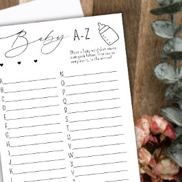 Baby ABC Shower Spel