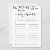 Baby ABC spel Baby shower Alphabet spel Kaart (Voorkant)