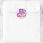 Baby ABC Tshirts en geschenken Ronde Sticker (Tas)