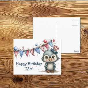 Baby Adelaar Oom Sam Patriottische Kunst Briefkaart