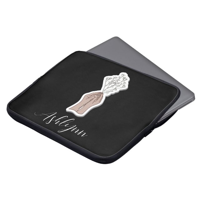 Baby Adembloemen Laptop Sleeve (Voorkant top)