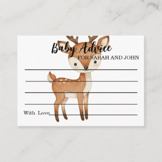 Baby Advice For New Parents Modern Baby Shower Advieskaart