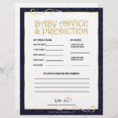 Baby advies en voorspelling [Golden Blue] Briefhoofd (Voorkant / Achterkant)