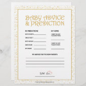 Baby advies en voorspelling [Golden Sparkles] Briefhoofd (Voorkant / Achterkant)