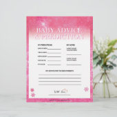 Baby advies en voorspelling [Snowy Pink] Briefhoofd (Staand voorkant)