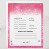 Baby advies en voorspelling [Snowy Pink] Briefhoofd (Voorkant / Achterkant)