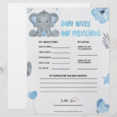 Baby advies en voorspellingen [Baby olifant [blauw Briefhoofd (Voorkant / Achterkant)