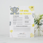 Baby advies en voorspellingen [Baby olifant [geel] Briefhoofd (Staand voorkant)
