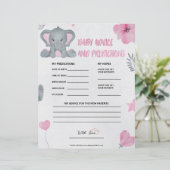 Baby advies en voorspellingen [Baby olifant [Roze] Briefhoofd (Staand voorkant)