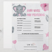 Baby advies en voorspellingen [Baby olifant [Roze] Briefhoofd (Voorkant / Achterkant)