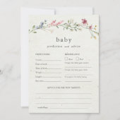 Baby Advies en Voorspellingen Baby shower Wildflow Kaart (Voorkant)