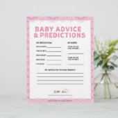 Baby advies en voorspellingen [Luxe kant [Roze]] Briefhoofd (Staand voorkant)