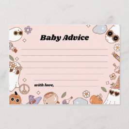 Baby Advies Groovy Halloween Baby shower Kaart