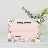 Baby Advies Groovy Halloween Baby shower Kaart (Staand voorkant)