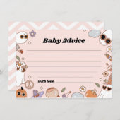 Baby Advies Groovy Halloween Baby shower Kaart (Voorkant / Achterkant)