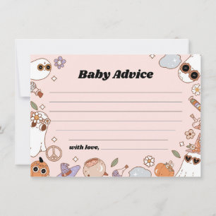 Baby Advies Groovy Halloween Baby shower Kaart