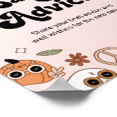 Baby Advies Groovy Halloween Ghost Baby shower Poster (Hoek)